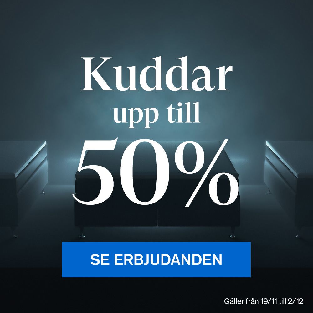 Kuddar upp till 50% rabatt  - se erbjudande